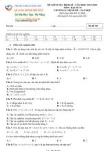 Đề kiểm tra định kỳ môn Đại số Lớp 10 - Mã đề 501 - Năm học 2019-2020 - Trung tâm luyện thi Quang Minh Trí Đức (Có đáp án)
